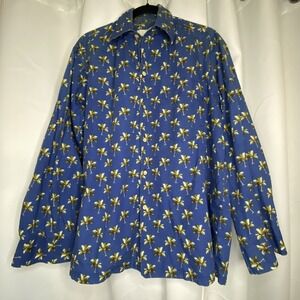 Mamo Howell Vintage Hawaiian Long Sleeve Shirt Men Size XL Made in‎ Hawaii Rare
